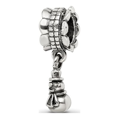Sterling Silver Snowman Dangle Bead