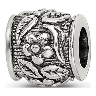 Sterling Silver Floral Bead