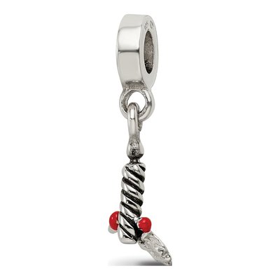 Sterling Silver Candle Holly Leaf Dangle Bead – view 5