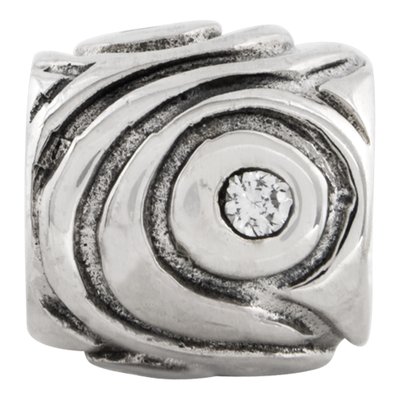 Sterling Silver CZ Bead