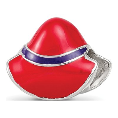 Sterling Silver Red Hat Society Enamel Bead – view 7