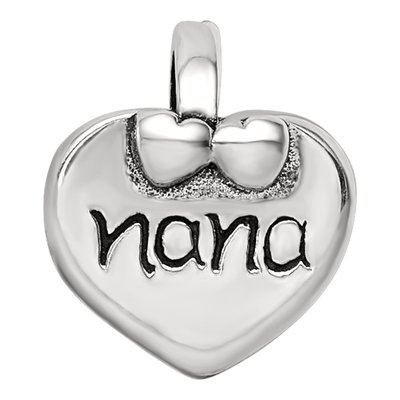 Sterling Silver Nana Heart Bead – view 5