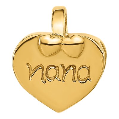 Gold-Plated Sterling Silver Heart Nana Bead – view 4