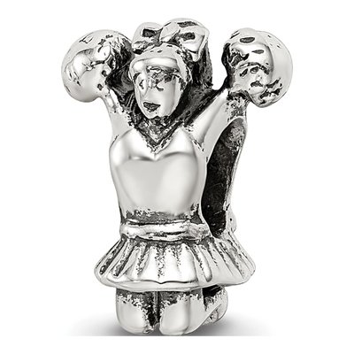 Sterling Silver Cheerleader Bead