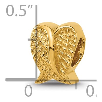 Gold-Plated Sterling Silver Angel Wings Bead – view 5