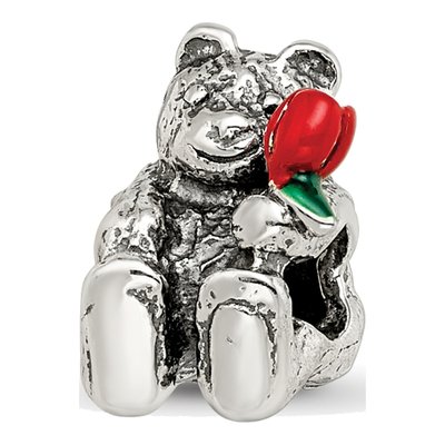 Sterling Silver Kids Bear Bead
