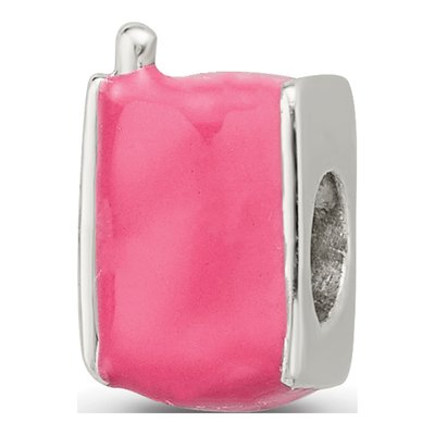 Sterling Silver Pink Cell Phone Bead – view 7