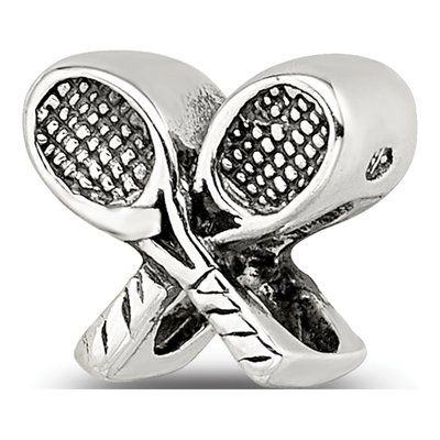 Sterling Silver Kids Tennis Racquets Bead