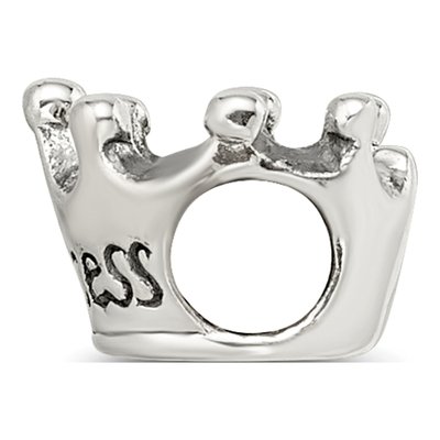Sterling Silver Kids Princess Crown Bead – view 4