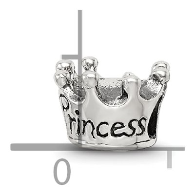 Sterling Silver Kids Princess Crown Bead – view 6