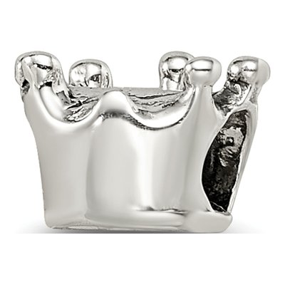 Sterling Silver Kids Princess Crown Bead – view 7