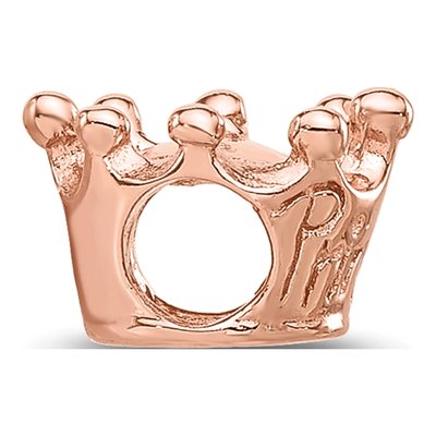 Rose Gold-Plated Sterling Silver Princess Crown Bead – view 3