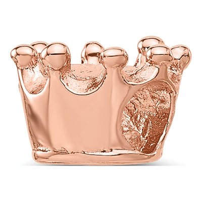 Rose Gold-Plated Sterling Silver Princess Crown Bead – view 5