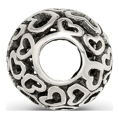 Sterling Silver Hearts Bali Bead – view 4