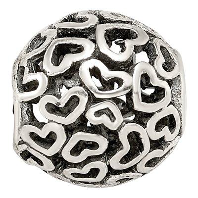 Sterling Silver Hearts Bali Bead – view 5