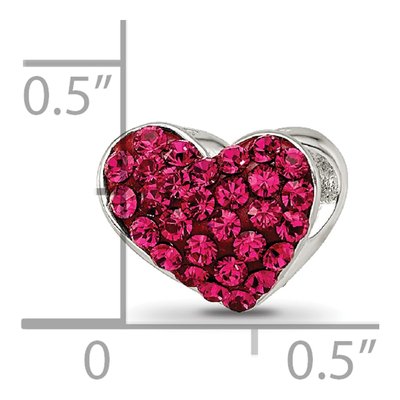 Sterling Silver Crystal Heart Bead – view 6