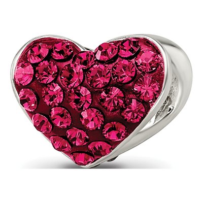 Sterling Silver Crystal Heart Bead – view 7