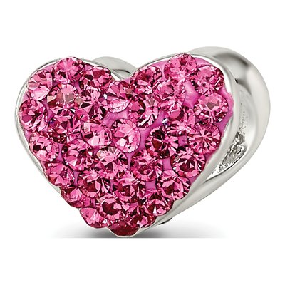 Sterling Silver Crystal Heart Bead – view 7