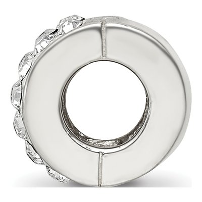 Sterling Silver Crystal Clear Bead – view 4