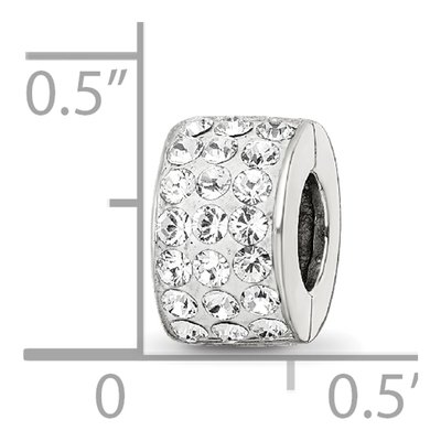 Sterling Silver Crystal Clear Bead – view 6