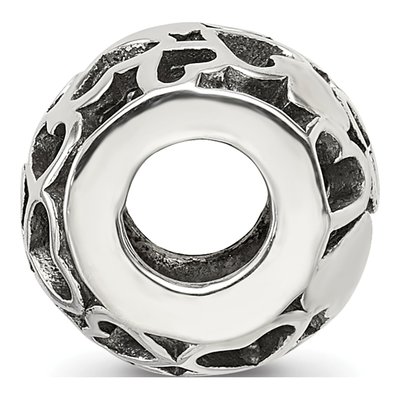 Sterling Silver Hearts Bali Bead – view 4