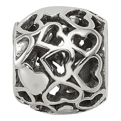 Sterling Silver Hearts Bali Bead – view 5
