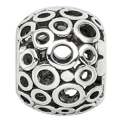 Sterling Silver Bali Circles Bead – view 5