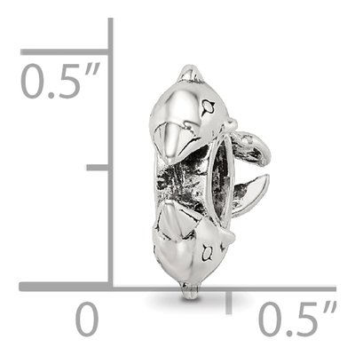 Sterling Silver Dolphins Bead – view 6