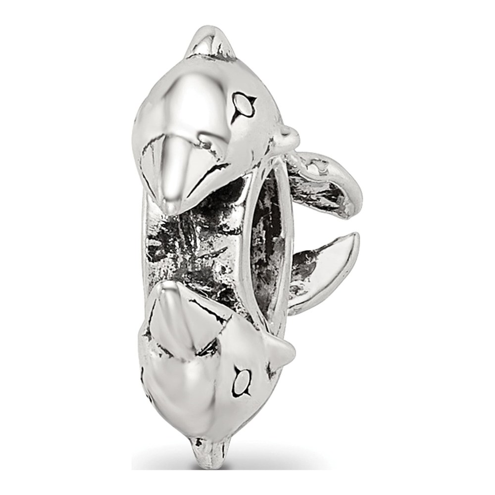 Sterling Silver Dolphins Bead