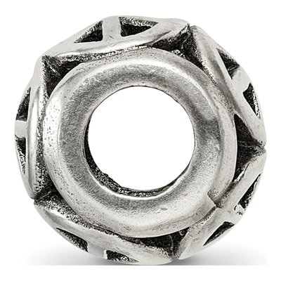 Sterling Silver Peace Sign Bead – view 2