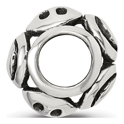 Sterling Silver Smiley Faces Bead – view 4