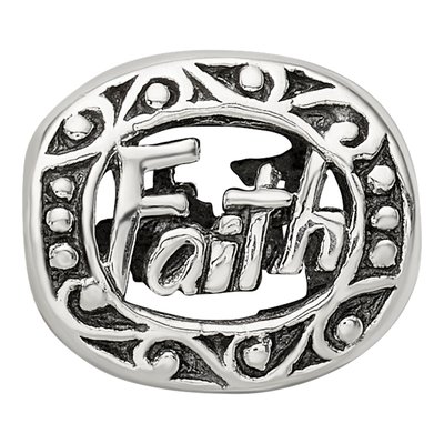 Sterling Silver Faith Bead – view 5