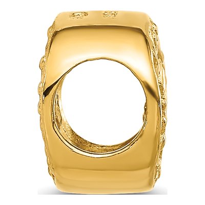 Gold-Plated Sterling Silver Floral Faith Bead – view 3