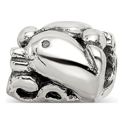 Sterling Silver Dolphin Bead
