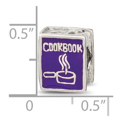 Sterling Silver Purple Enamel Cookbook Bead – view 7