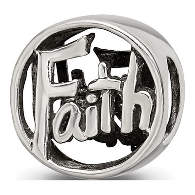Sterling Silver Faith Bead – view 7