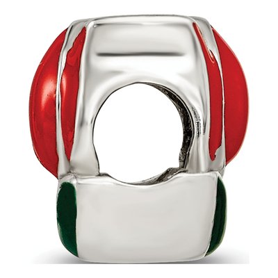 Sterling Silver Enameled Tulip Bead – view 4