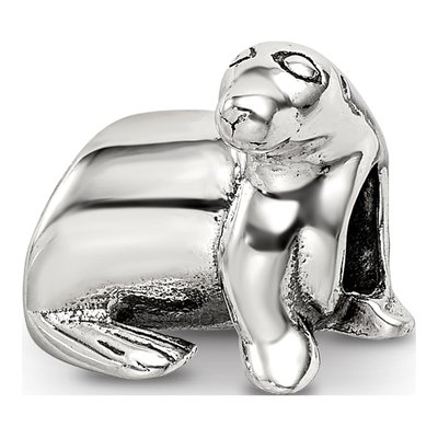 Sterling Silver Sea Lion Bead