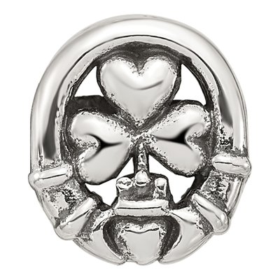 Sterling Silver Three Leaf Clover Bead – view 5