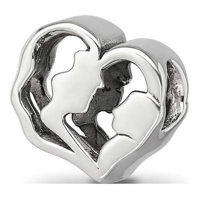 Sterling Silver Mother Baby Bead