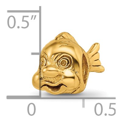 Gold-Plated Sterling Silver Fish Bead – view 7