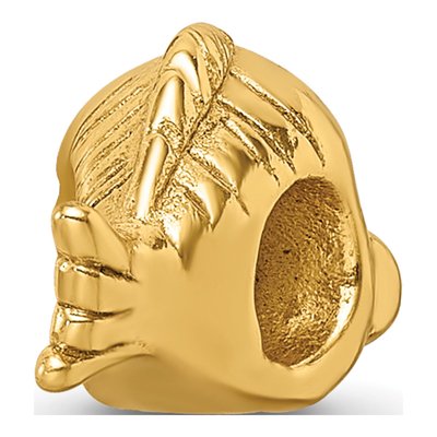 Gold-Plated Sterling Silver Fish Bead – view 8