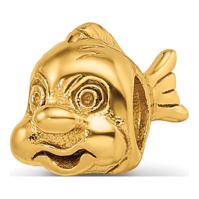 Gold-Plated Sterling Silver Fish Bead