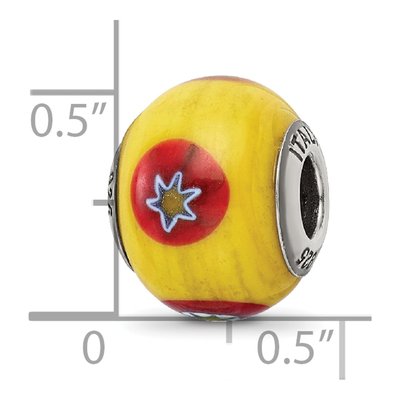 Sterling Silver Murano Glass Bead – view 7