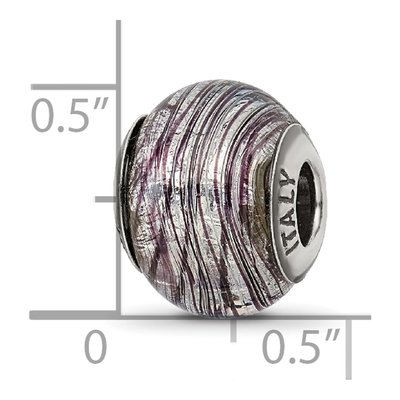 Sterling Silver Murano Glass Bead – view 7