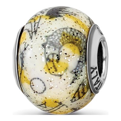 Sterling Silver Glass Bead