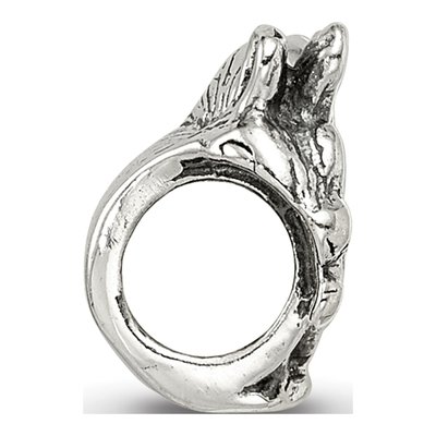 Sterling Silver Squirrel Bead – view 4