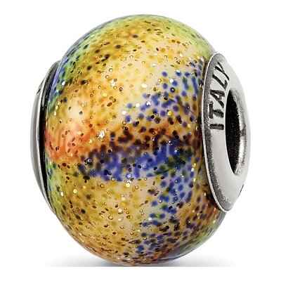 Sterling Silver Glass Bead