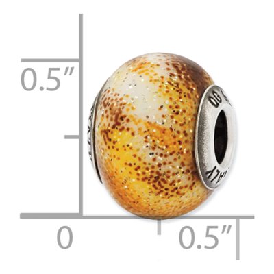 Sterling Silver Brown Glass Bead – view 6