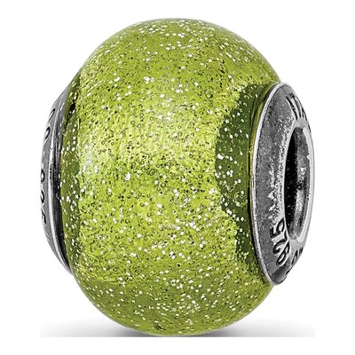 Sterling Silver Murano Glass Bead